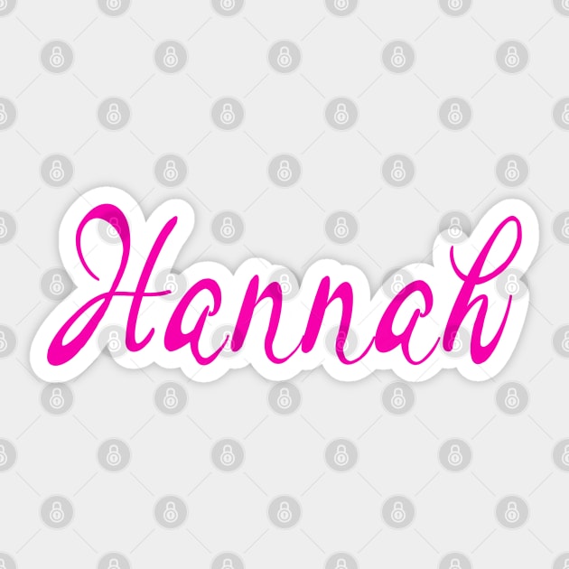 Top 10 best personalised gifts 2022  - Hannah - personalised,personalized custom, customised, customised name pink on white background. Hannah Sticker by Artonmytee